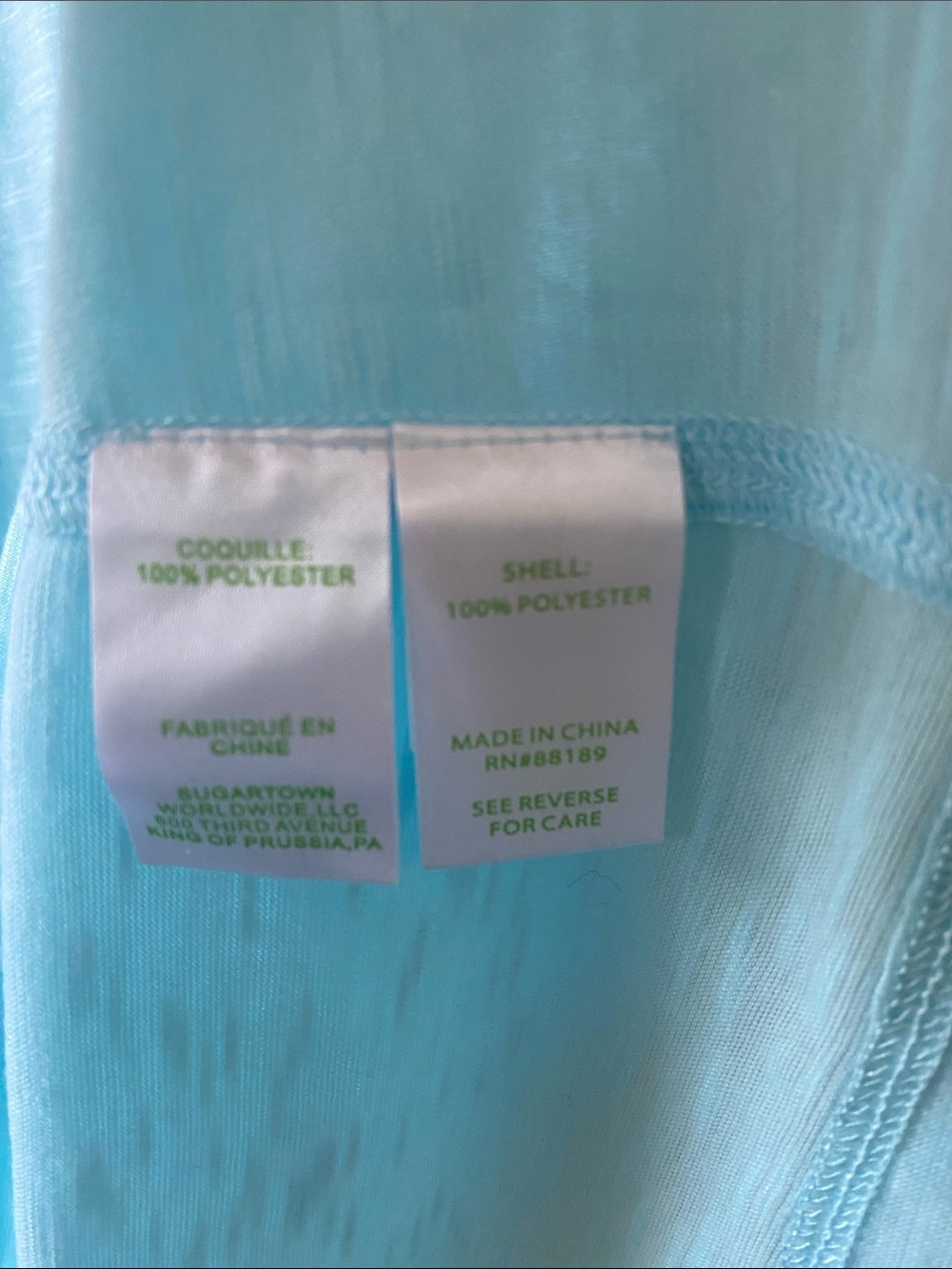 Lilly Pulitzer Light Aqua V-Neck Tank - Picture 2 of 2